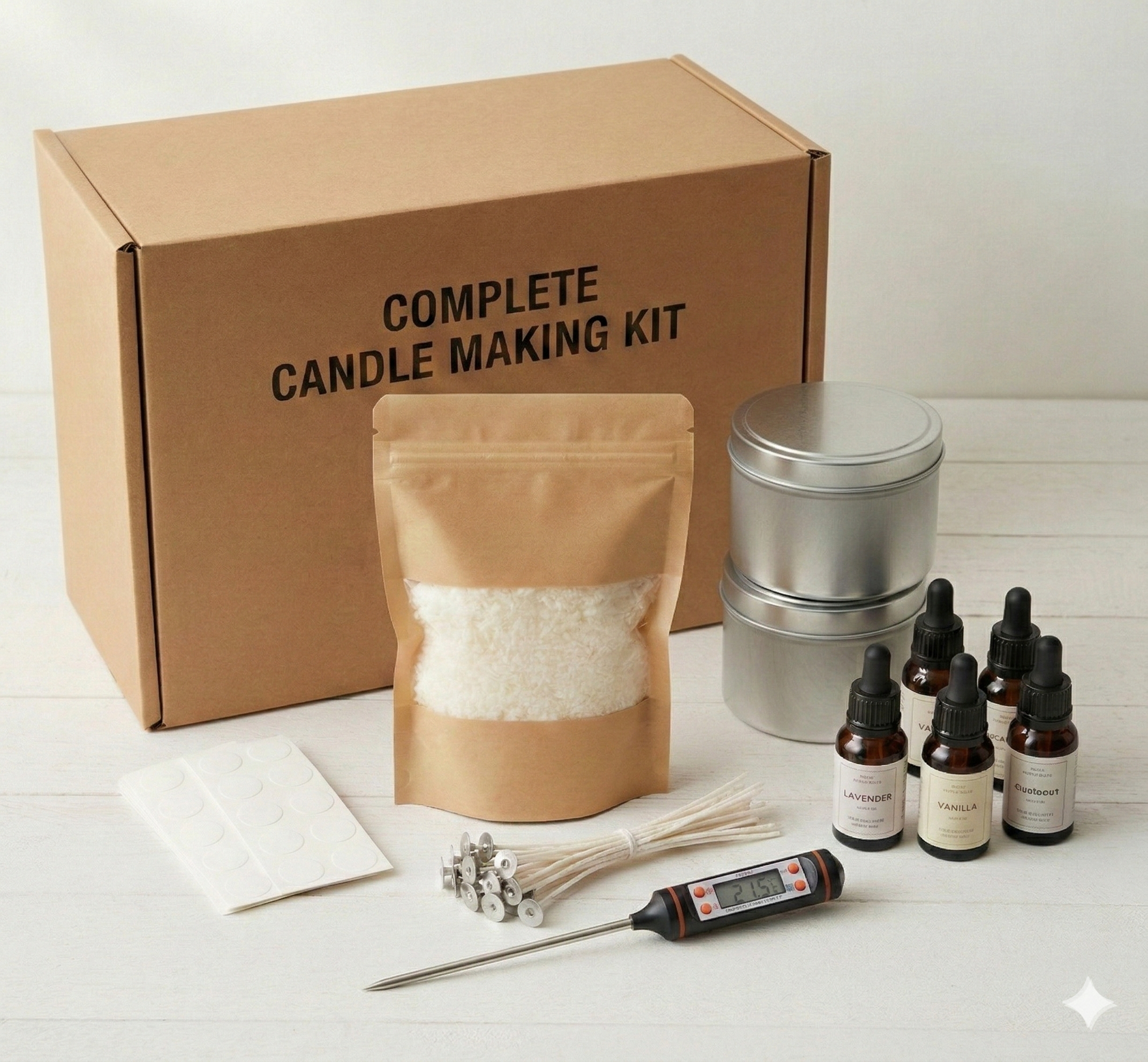 Para hacer 4 velas / Bergamota+Jazmín+Lavanda